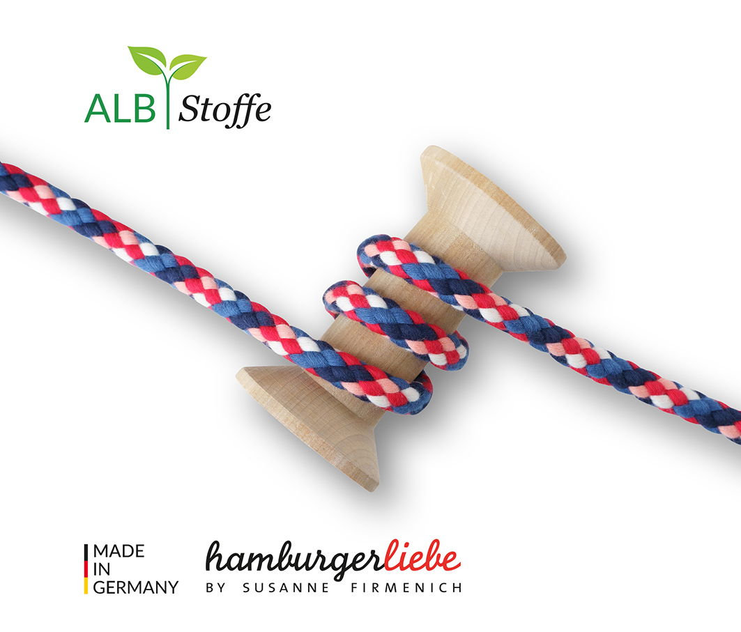 Albstoffe Bio Flechtkordel Twist Me-Big Mix blue navy-flamme-atlantic-nude-meringa Albstoffe Bio Flechtkordel Twist Me-Big Mix blue navy-flamme-atlantic-nude-meringa