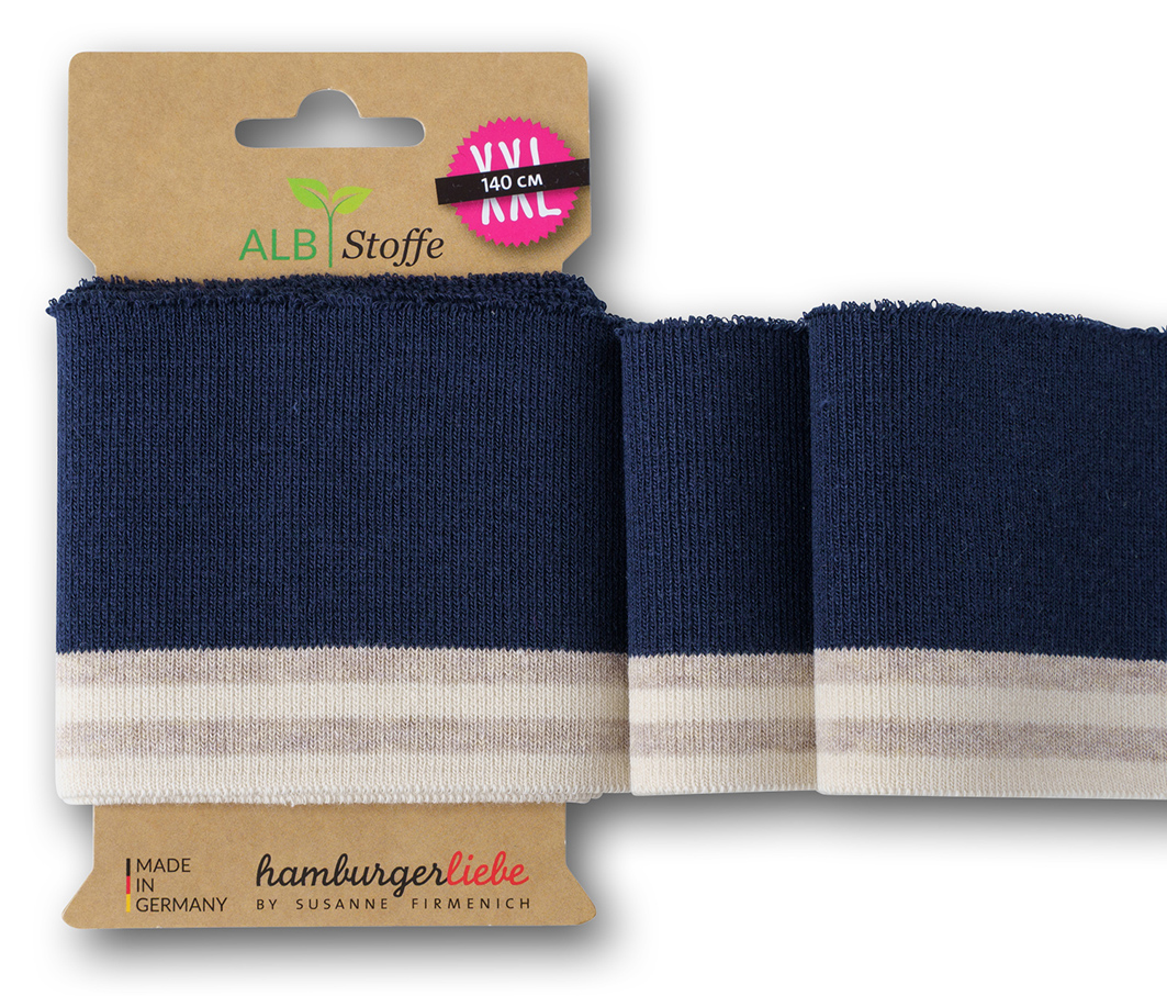 Bio Strickbündchen Cuff Me Collge blue navy-yemen-meringa 