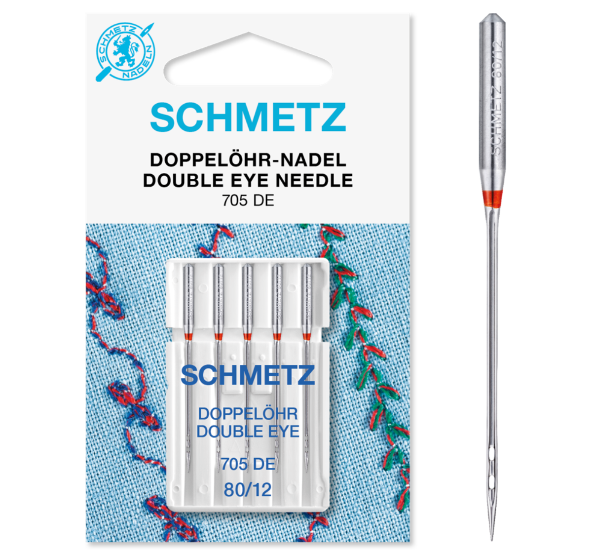 SCHMETZ Doppelöhr-Nadel 80/12