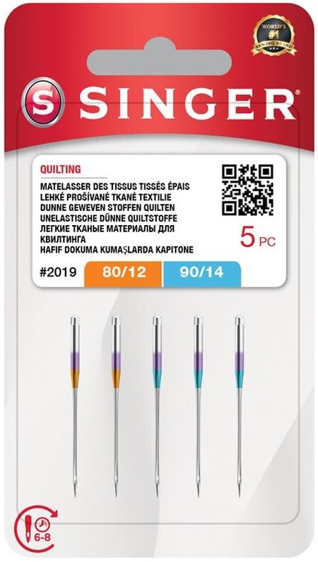 Quilting-Nadel 2019 Sortiment 5 Nadeln  2 x 80/12 3 x 90/14