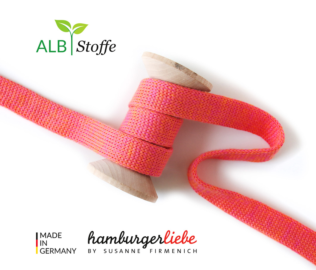 Albstoffe 1m Flach- und Hoodiekordel Cord Me Sakura papaia-ortensia 20mm Albstoffe 1m Flach- und Hoodiekordel Cord Me Sakura papaia-ortensia 20mm