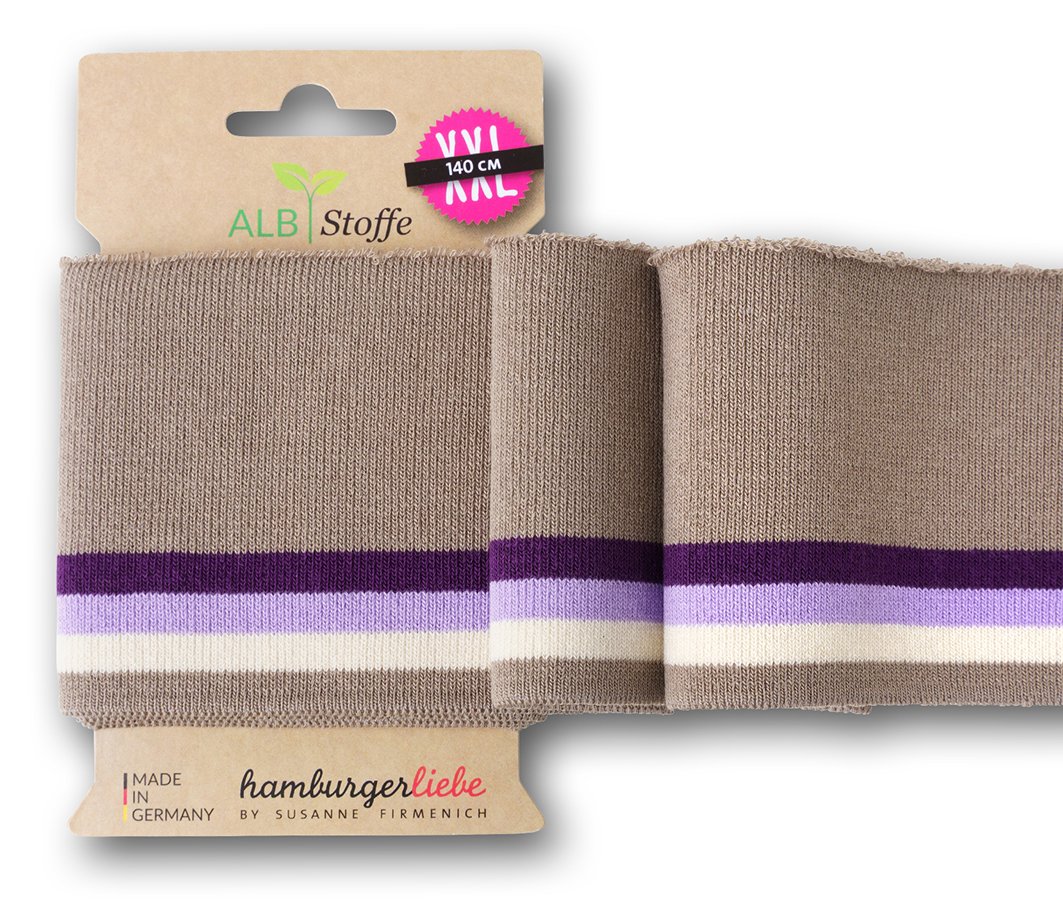 Bio Strickbündchen Cuff Me Collge dunkelgrau-multicolor Bio Strickbündchen Cuff Me Collge dunkelgrau-multicolor