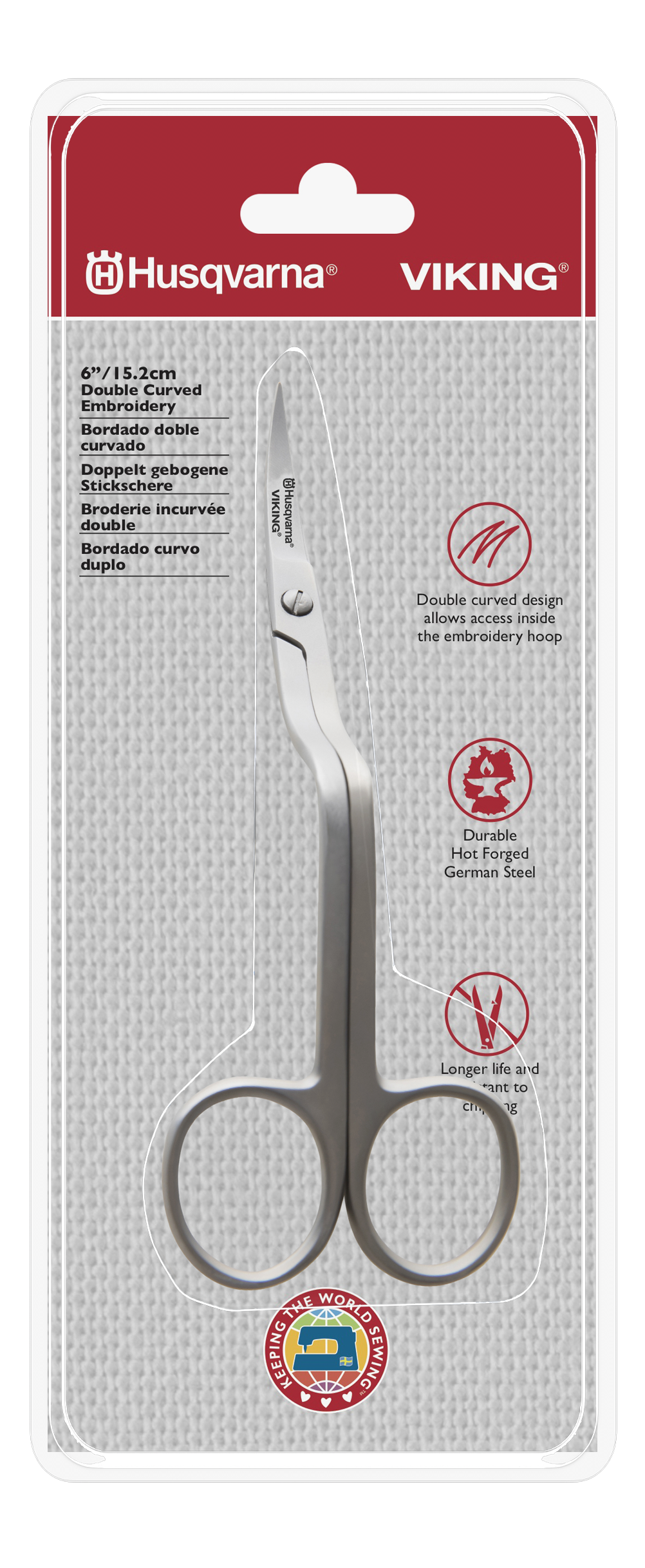 Stickschere 2-fach gebogen 15,2 cm  Stickschere 2-fach gebogen 15,2 cm