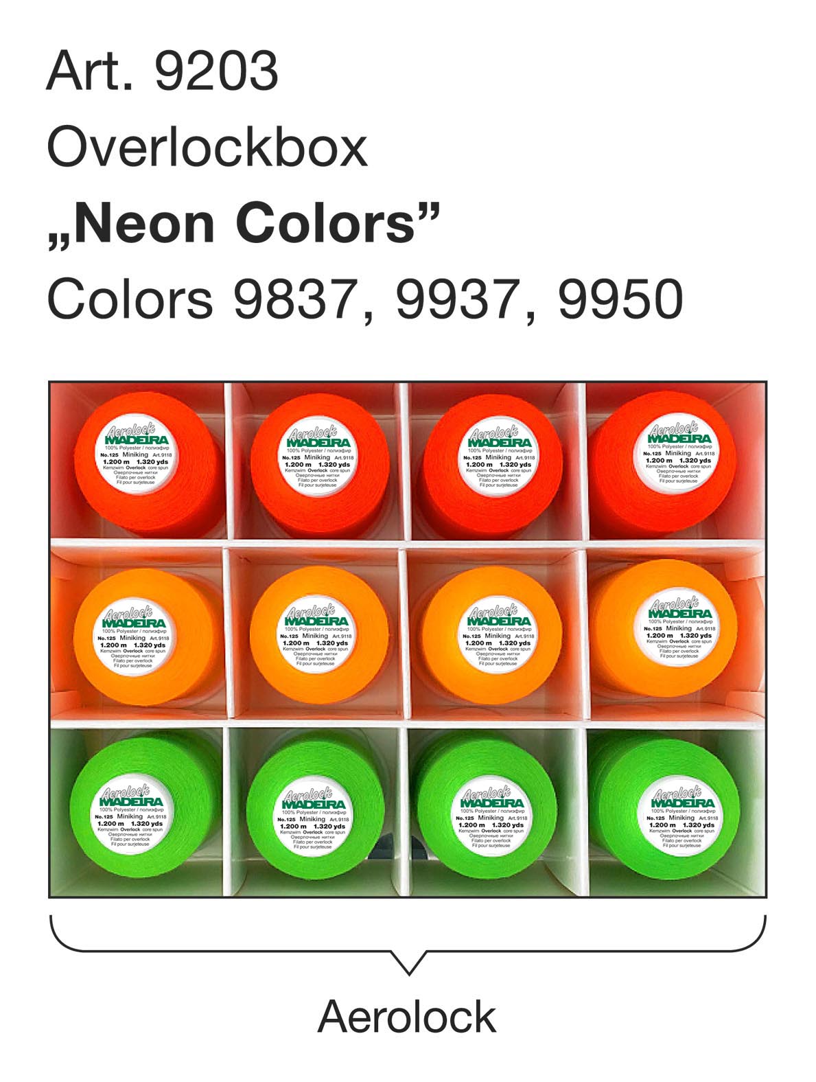 Madeira Overlockbox Neon Colors