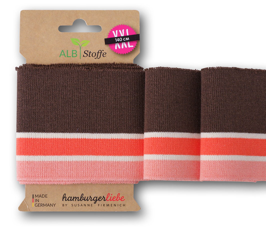 Bio Strickbündchen Cuff Me Collge braun-papaia-meringa-nude