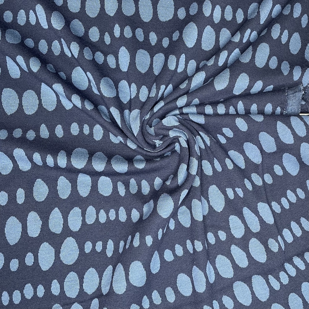 Albstoffe Jacquardjersey Queens United Forever blue navy