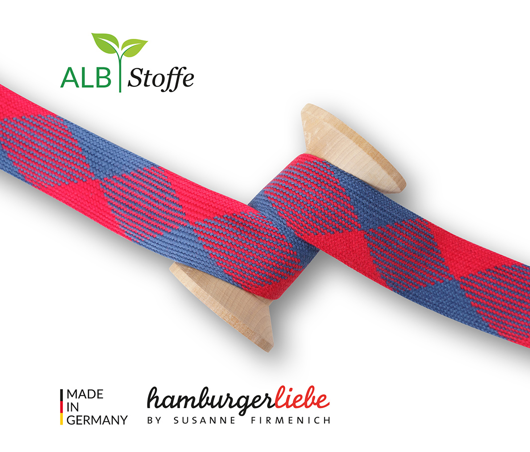 Albstoffe Bio Flechtkordel Twist Me Flat blue atlantic-flamme Albstoffe Bio Flechtkordel Twist Me Flat blue atlantic-flamme