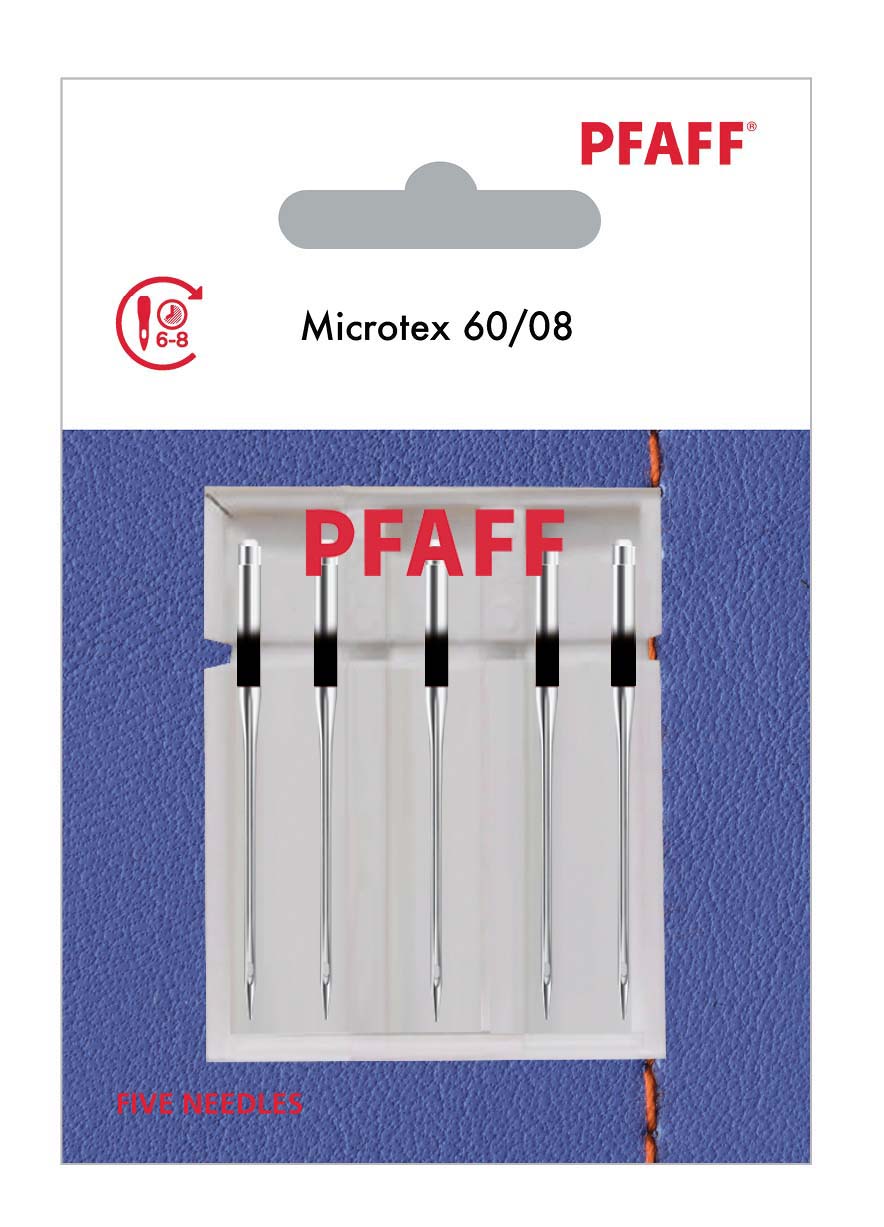 Original PFAFF Microtex-Nadel Stärke 60 -  5 Nadeln