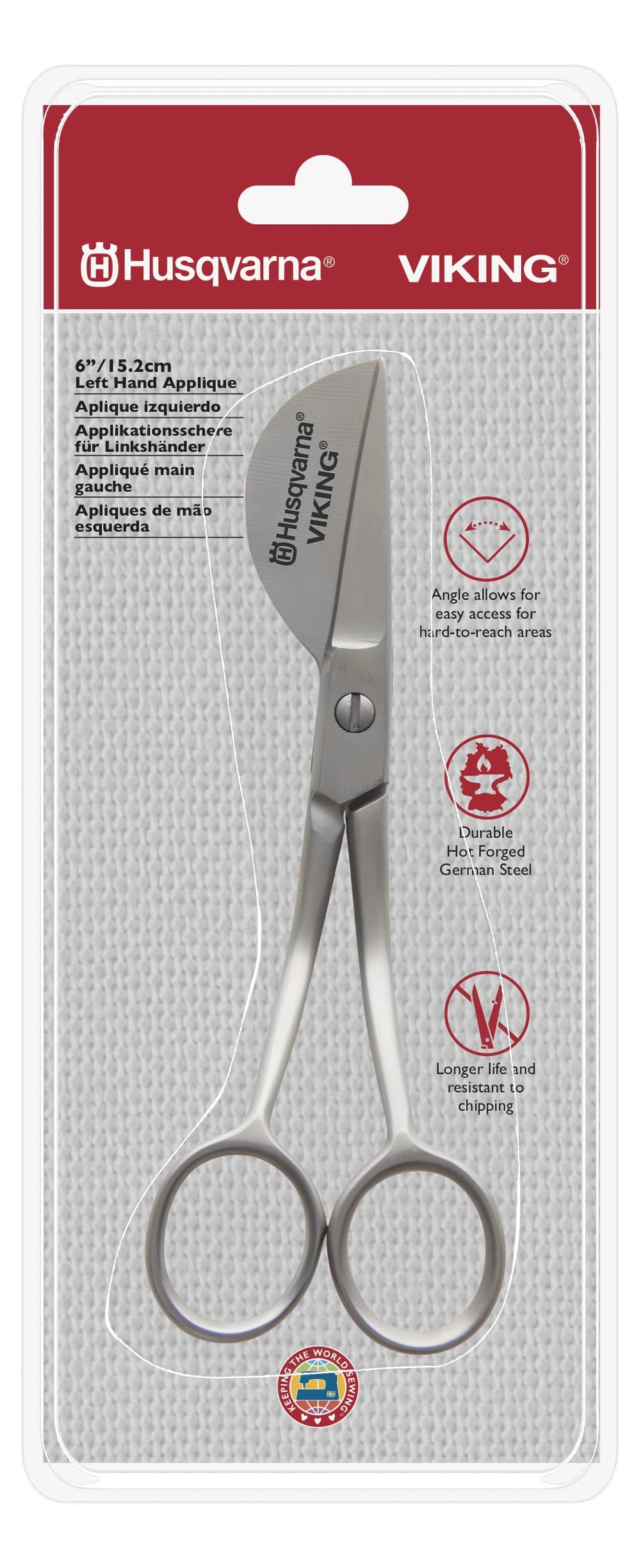 Stickschere Applikationsschere 15,2 cm, für Linkshänder Stickschere Applikationsschere 15,2 cm, für Linkshänder