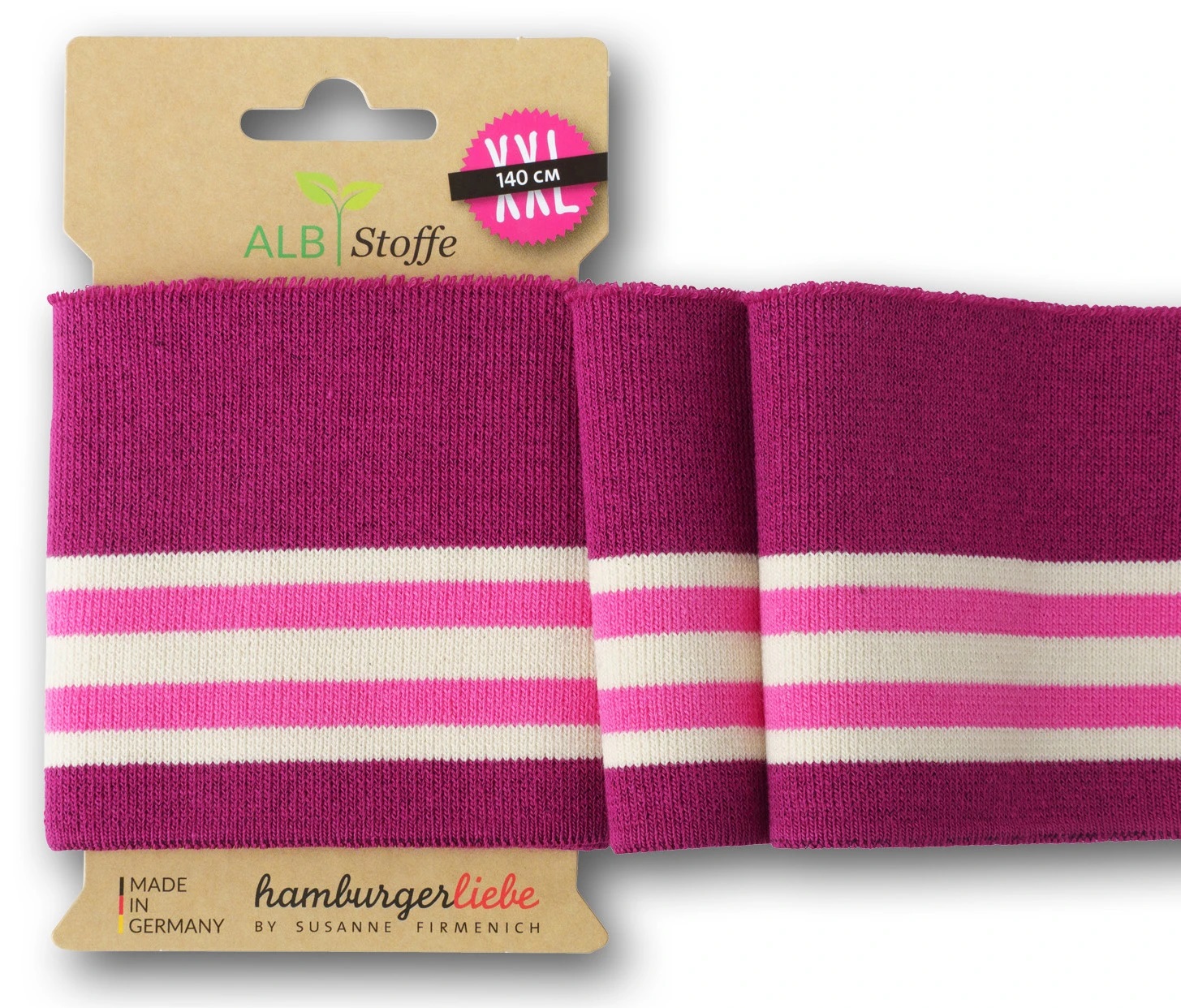 Bio Strickbündchen Cuff Me Collge bourdeaux-multicolor Bio Strickbündchen Cuff Me Collge bourdeaux-multicolor