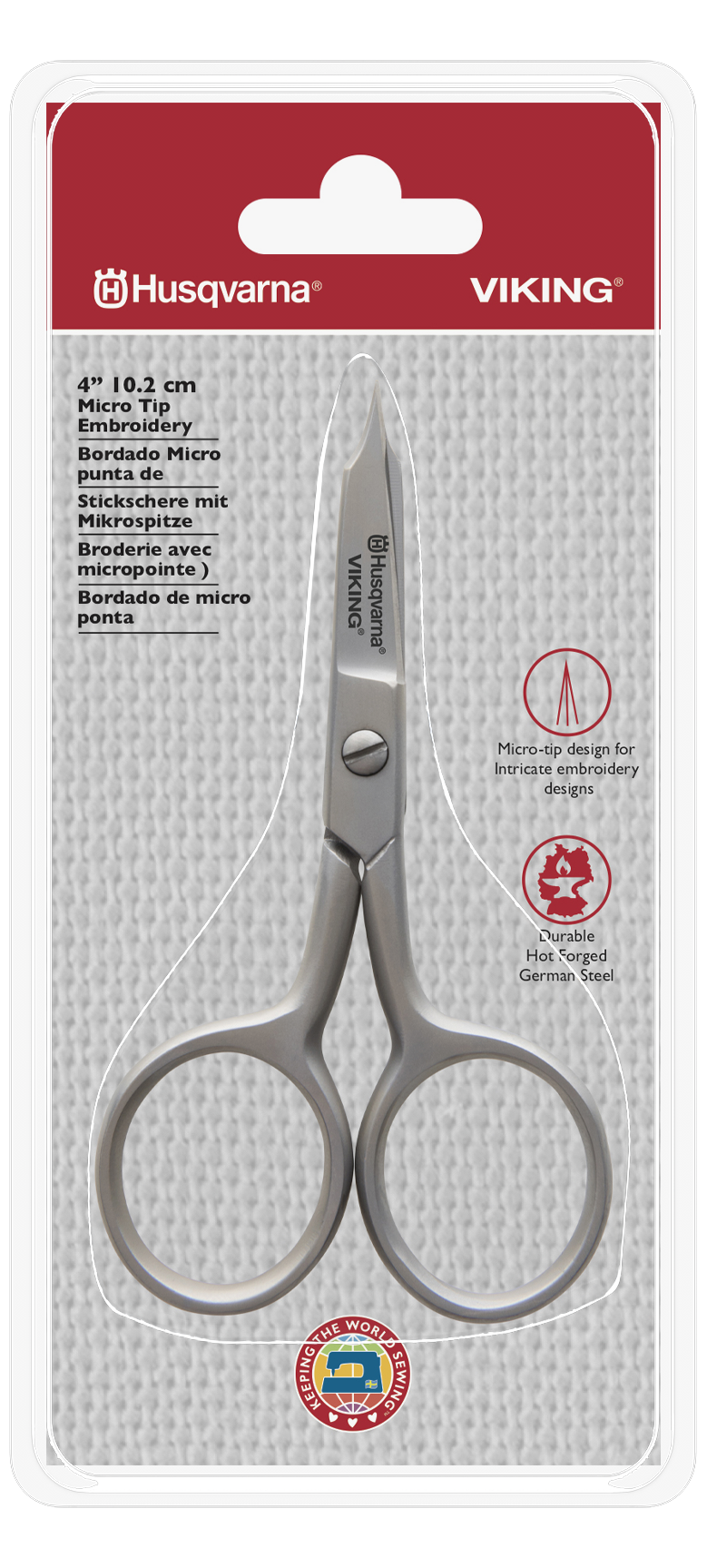 Stickschere mit gerader Mikrospitze 10,2 cm Stickschere mit gerader Mikrospitze 10,2 cm