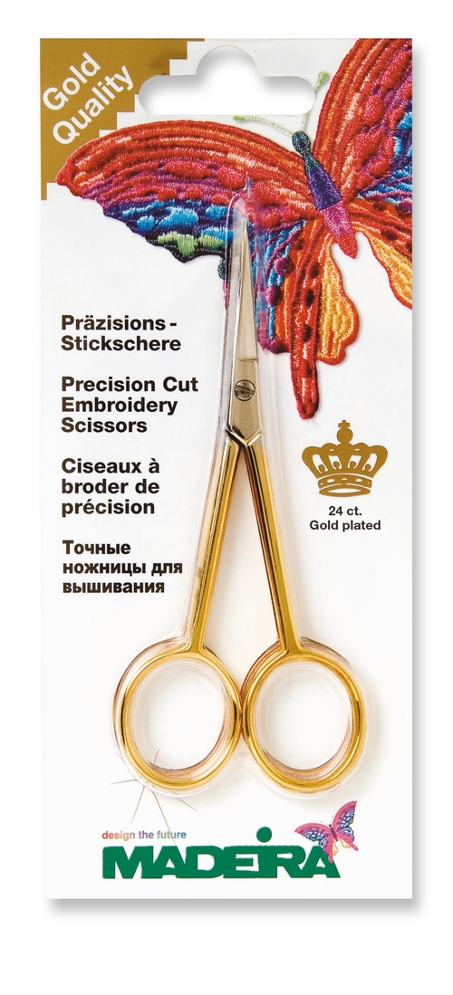 Präzisions-Stickschere mit gerader Spitze Präzisions-Stickschere mit gerader Spitze