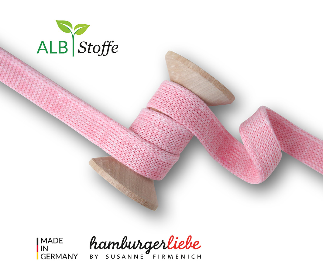 Albstoffe 1m Flach- und Hoodiekordel Cord Me Sakura rosa scuro-puder 20mm Albstoffe 1m Flach- und Hoodiekordel Cord Me Sakura rosa scuro-puder 20mm