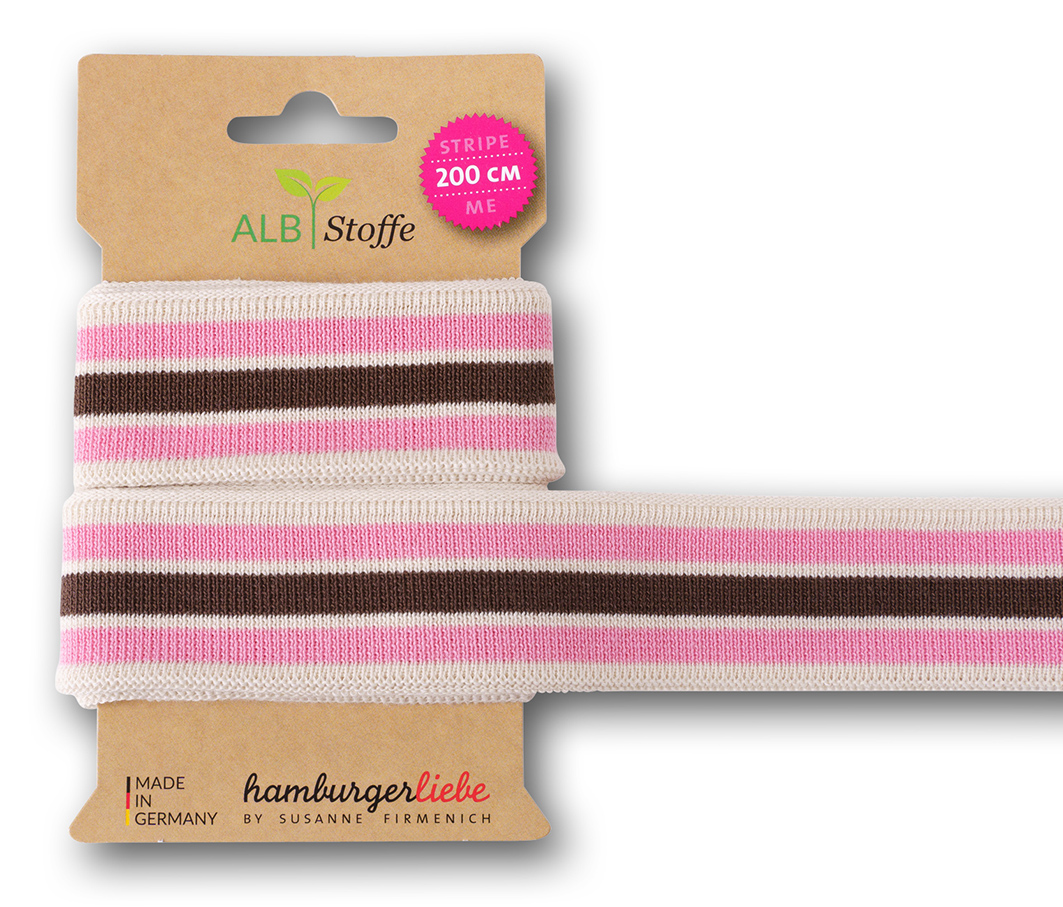 Bio Jacquardbänder Stripe Me College rosa multicolor Bio Jacquardbänder Stripe Me College rosa multicolor