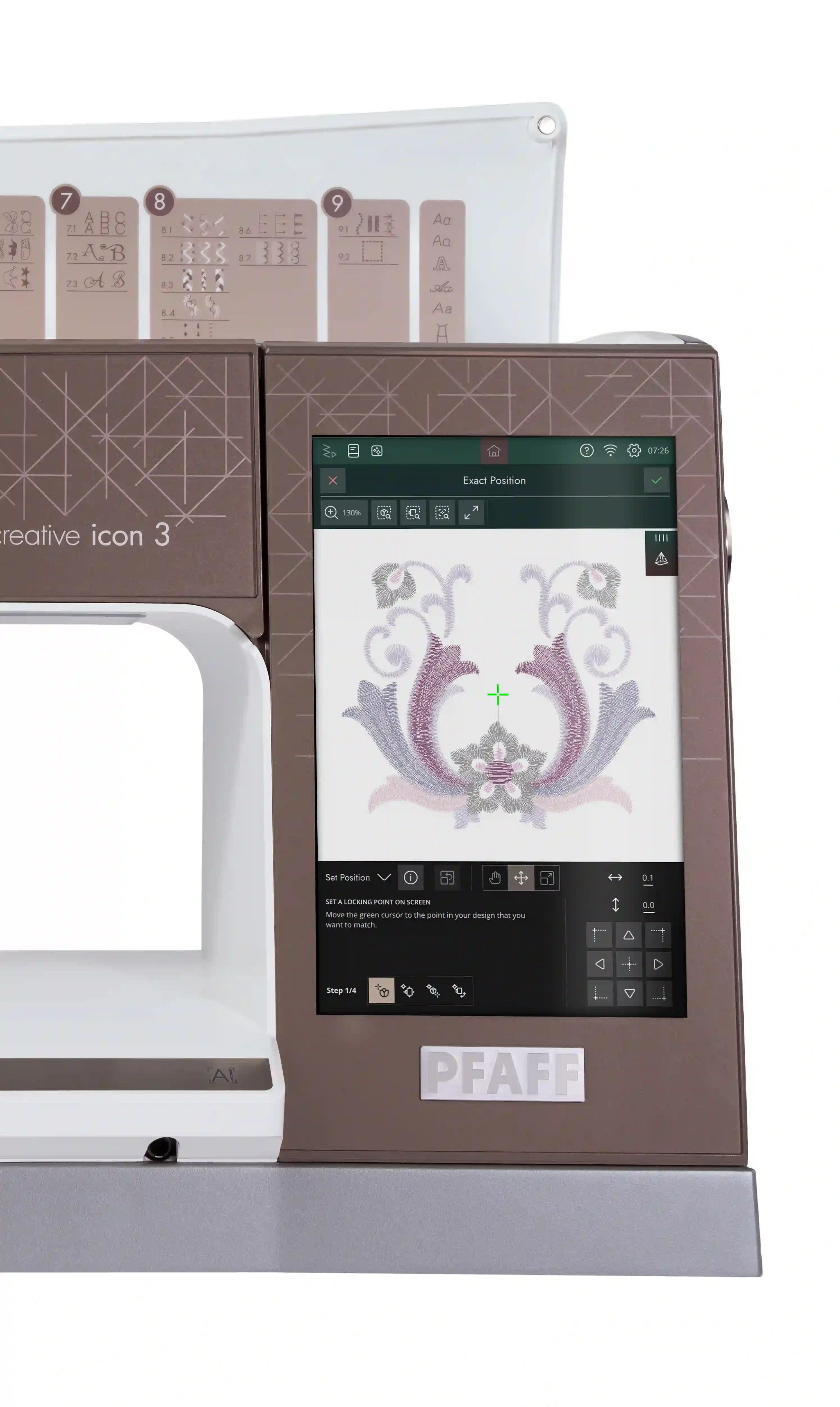 PFAFF creative icon 3 - Exakte Positionierung